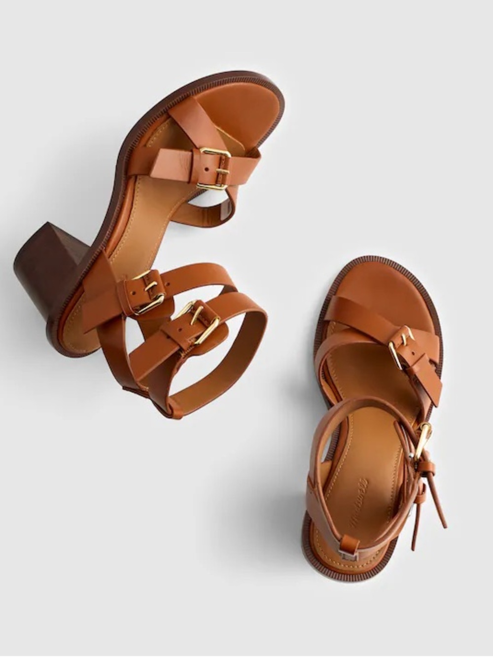 Madewell The Corinna Buckle-Strap Heeled Sandal NZ719